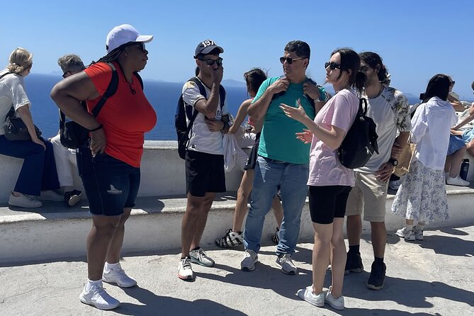 Santorini ATV Highlights Tour: Oia, Viewpoints & Volcanic Beaches - Profitis Ilias monastery viewpoint: 360° makes the detour worth it