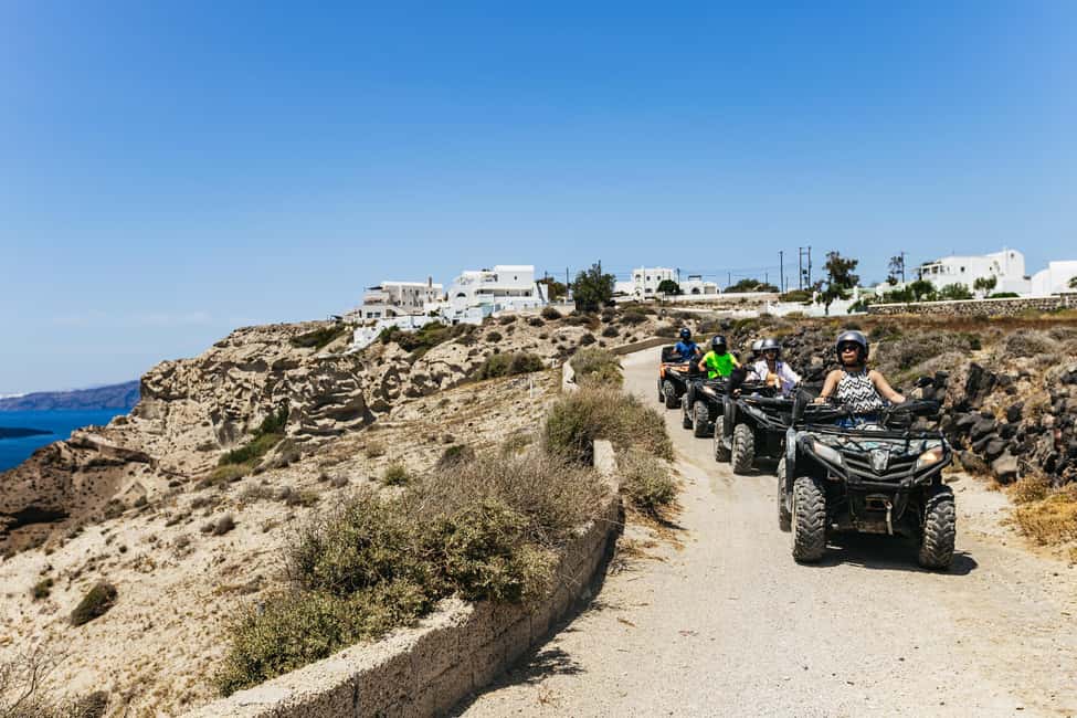 Santorini: ATV Quad Bike Tour with Lunch - Emporio windmills and the villages you see without the crowds