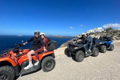 Santorini ATV-Quad Experience: Off-Road Adventure & Hotel Pickup - Perissa Black Sand Beach: your first off-road hit