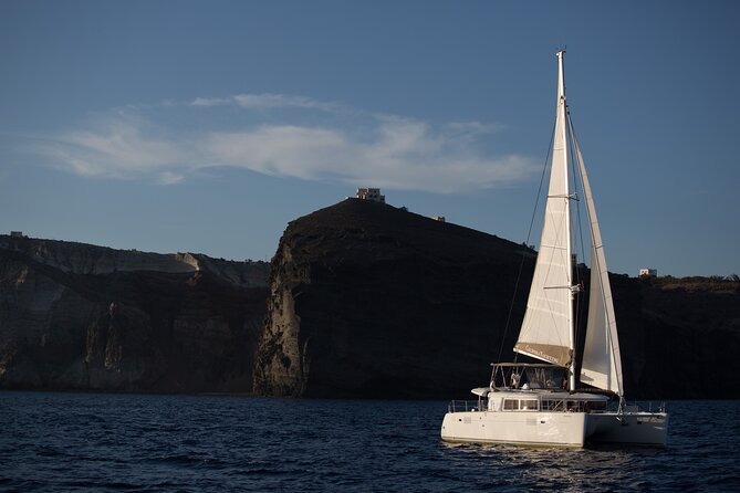 Santorini Caldera Gold Day Cruise with BBQ on board and Open Bar - Mesa Pigadia and the caldera sail-bys you can’t replicate from shore