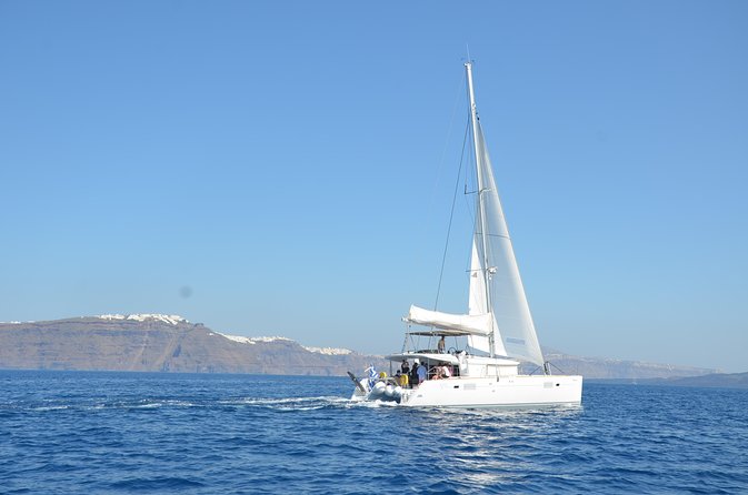 Santorini Caldera Gold Day Cruise with BBQ on board and Open Bar - Amoudi Bay in Oia: the final photo-and-stroll moment
