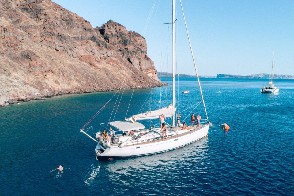 Santorini Caldera: Morning Sailing Cruise with Meal - Aspronisi Island and the return to Vlychada Marina