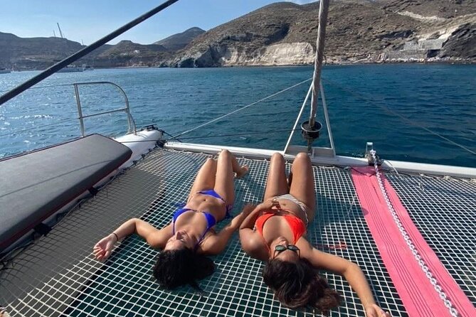 Santorini Catamaran Cruise – 5-Hour Private Sailing Experience - Nea Kameni Hot Springs: swimming, then recovering with lunch