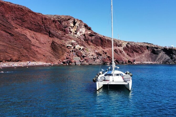 Santorini Catamaran Cruise – 5-Hour Private Sailing Experience - Food, wine, and what your day feels like on board
