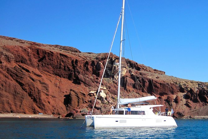 Santorini Catamaran Cruise with Fresh Meal and Open Bar - Nea Kameni and the active volcano area, without the hike