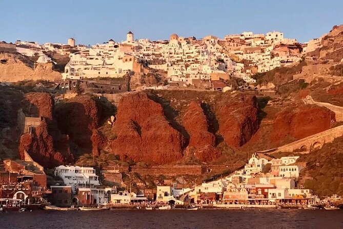 Santorini Catamaran Cruise with Greek Meal, Open-Bar and Sunset - Red Beach Swim Stop: Off the Coast and Built for Quick Refresh