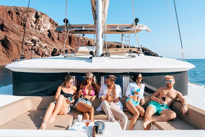 Santorini Catamaran Cruise: with Lunch, BBQ, Open Bar, Transfers - Key highlights worth planning for