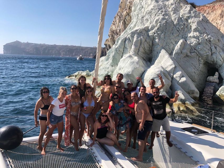 Santorini: Catamaran Cruise with Meal & Open Bar - Hot Springs: Warm Water in a Volcanic Setting