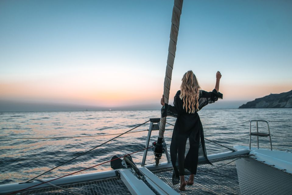 Santorini: Catamaran Cruise with Meal & Open Bar - Catamaran Sailing Along the Caldera: The Real Reason to Do This by Boat