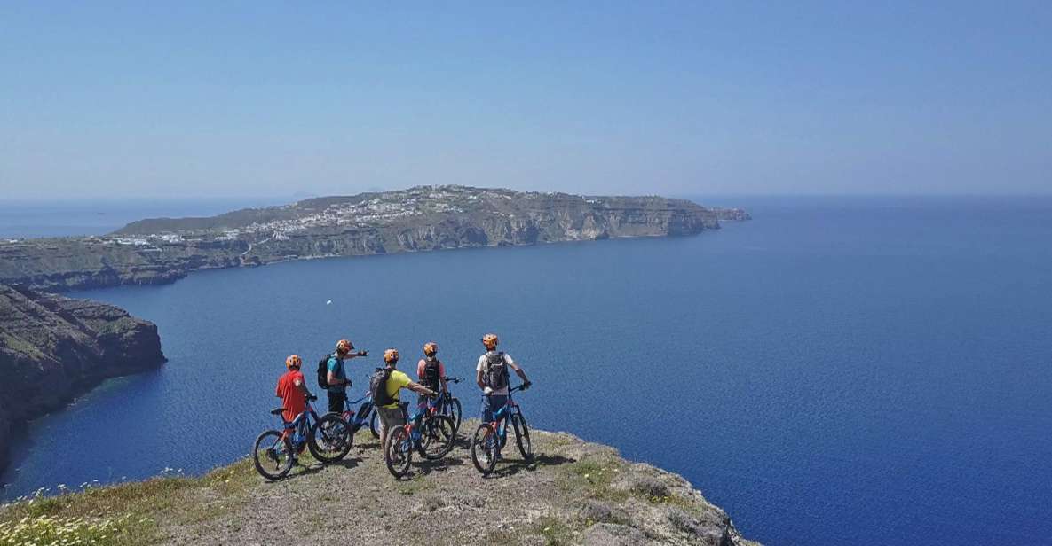 Santorini: Electric Mountain Bike Adventure - Perivolos: your black-sand warm-up and first views
