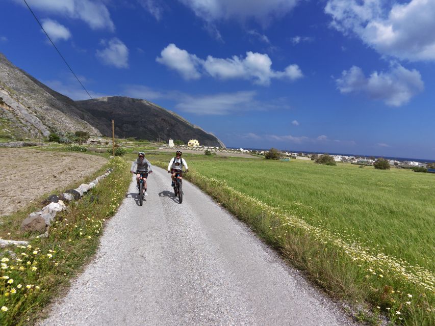 Santorini: Electric Mountain Bike Adventure - The Caldera cliff chapel inside volcanic ash