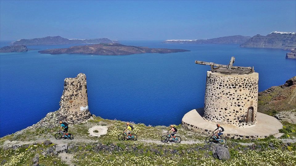 Santorini: Electric Mountain Bike Adventure - Megalochori at Feggera: wine roads and a balcony tasting