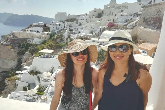 Santorini First-time Visitors Private Tour with Wine Tasting - Prophet Elias Monastery area: the highest-peak viewpoint moment