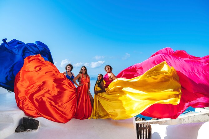 Santorini flying dress photo - Key things I’d plan around