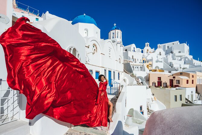 Santorini flying dress photo - What happens if weather turns? Build in flexibility