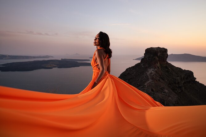 Santorini Flying Dress Photo Session Experience - What You Get: Photo Counts and 14-Day Delivery