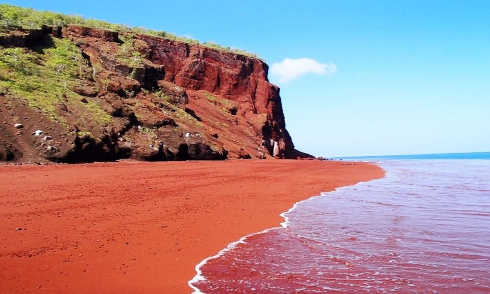 Santorini: Guided Island Day Trip with Beach Visit - Red Beach sightseeing: color, quick views, and safety awareness