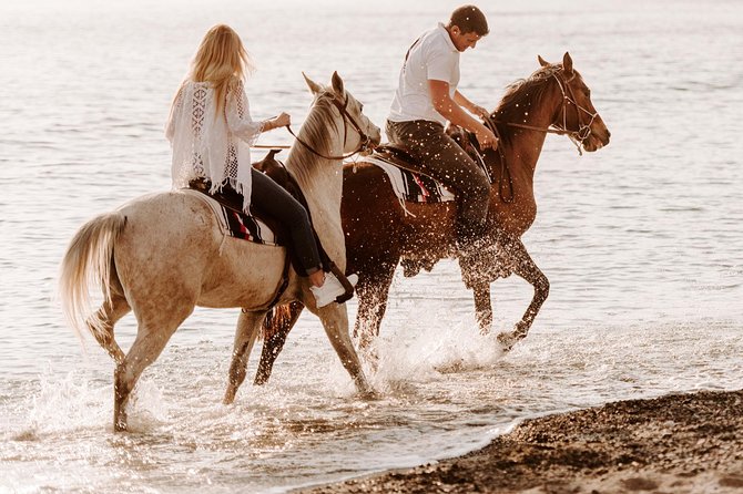Santorini: Horse Riding to the Black Sandy Beach (Eros beach) - Entering the saddle: how the ride starts