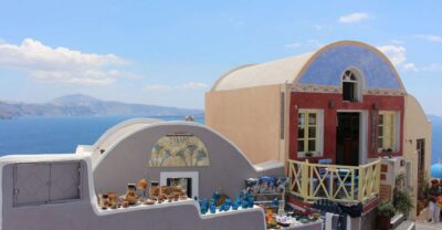 Santorini Island Bus Tour and Caldera Sunset Cruise - Prophet Elias monastery: Santorini’s big view at 550 meters