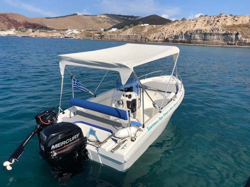 Santorini: License-Free Boat Rental with Ice, Water, & Fruit - Key highlights worth planning around