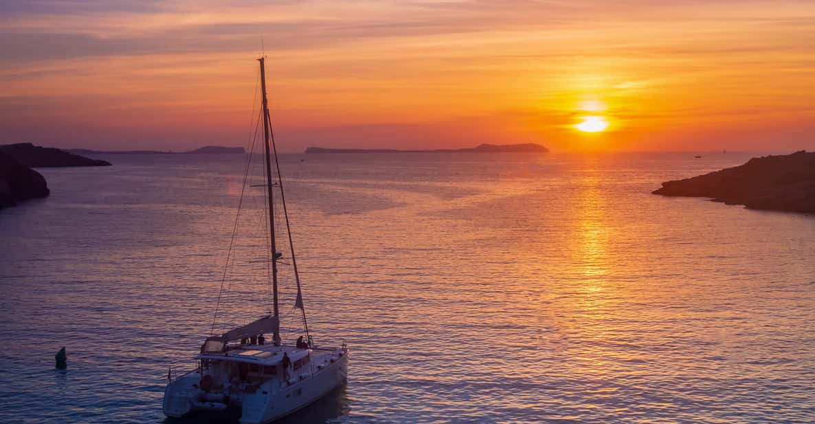 Santorini: Luxury Sunset Cruise with Dinner, BBQ, and Drinks - From Vlychada to the caldera: the feel of this 5-hour sunset cruise