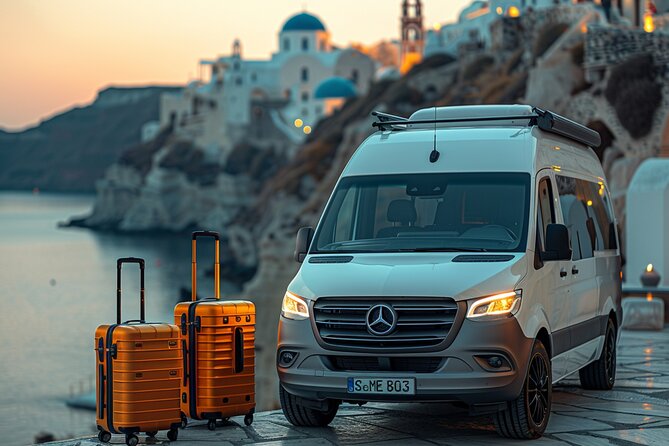 Santorini: Main Port Shared Shuttle - Bus to Hotels or Airport - Airport transfer: usually simple, but watch your timing