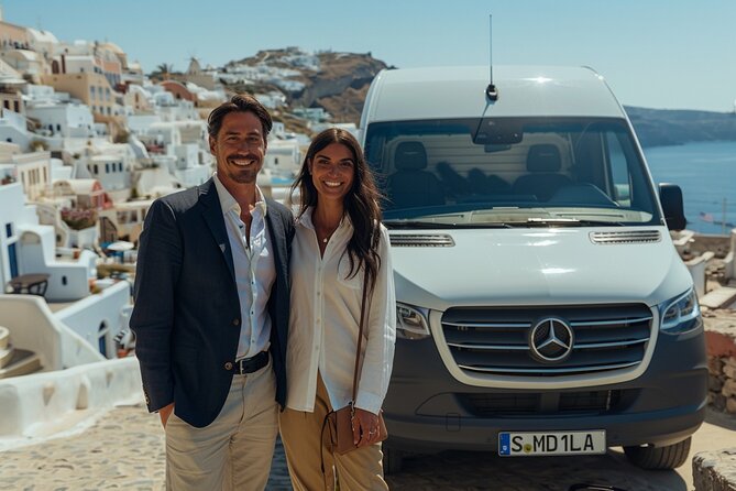 Santorini: Main Port Shared Shuttle - Bus to Hotels or Airport - Group size and shared discounts: why the math usually works
