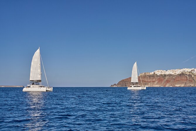 Santorini Oia: Caldera Luxury Day Cruise with BBQ & Drinks - Stop 1: Thirassia—A Calm Bay Swim Before the Big Volcano Views