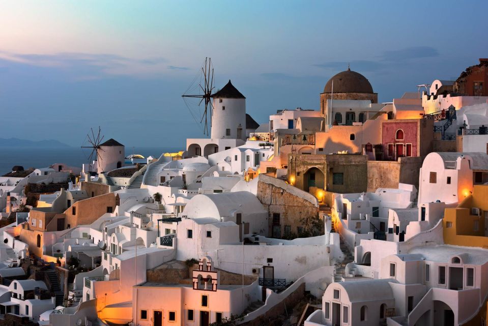 Santorini Panoramic Firostefani & Oia Blue Dome Private Tour - Oia Village for 1.5 hours: alleys, shops, and the famous edge views
