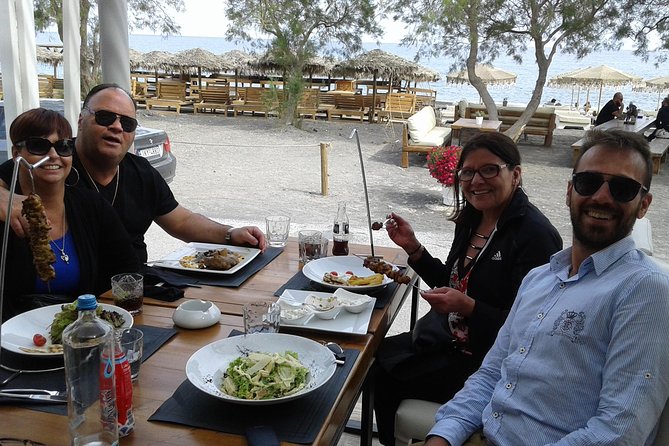 Santorini Popular Destinations - Perivolos beach time: seaside Greek food and a real swimming break