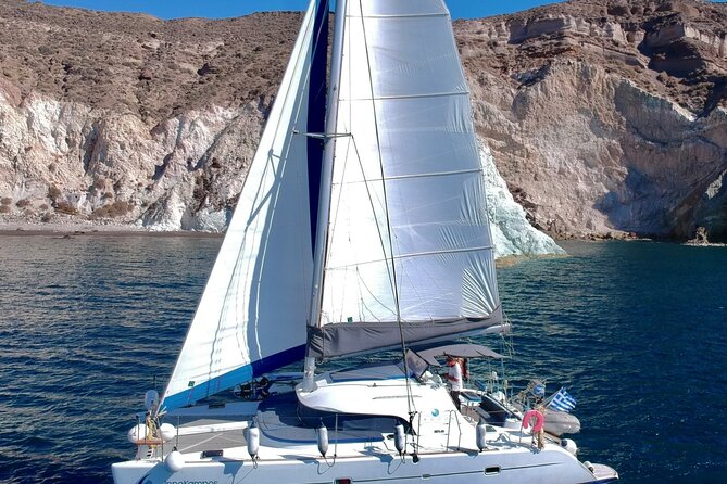 Santorini: Premium Small-Group Catamaran Cruise with Food/Drinks - Key takeaways before you board