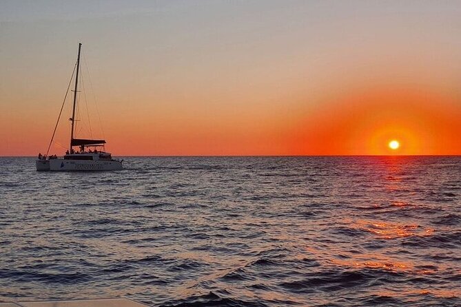 Santorini Private Catamaran Cruise with BBQ, Open Bar & Transfers - Mesa Pigadia Bay: Swim Time Without a Shore Drop-Off