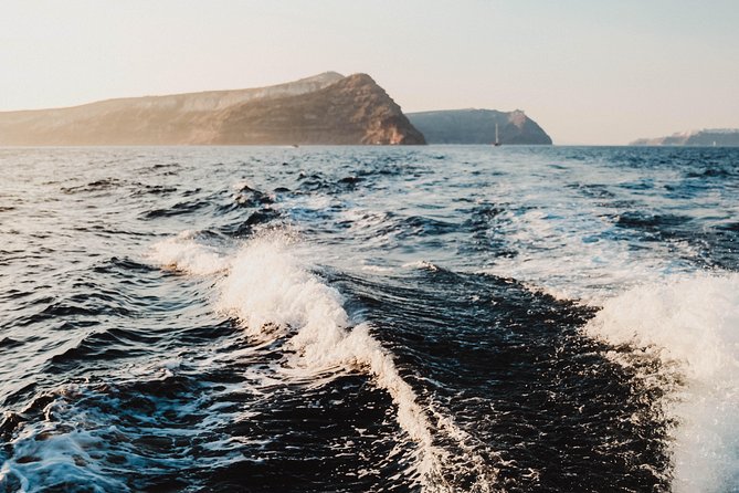 Santorini Private Catamaran Cruise with BBQ, Open Bar & Transfers - Palea Kameni Hot Springs: The Natural Sulfur Spa Stop