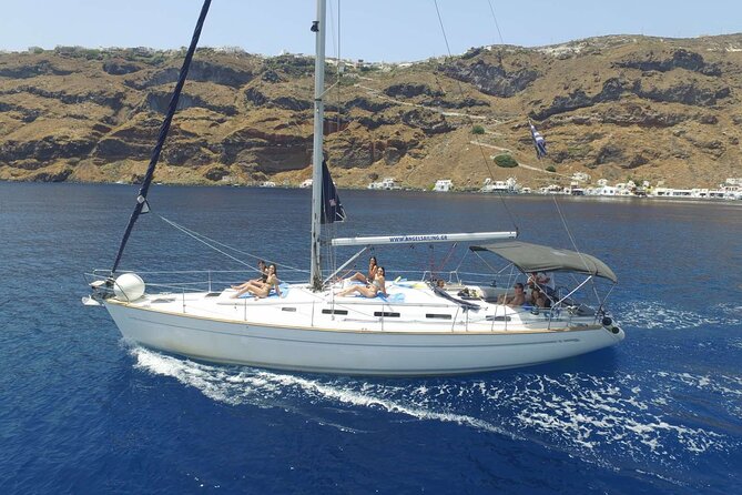 Santorini Private Daytime Sailing Cruise with Meal, Drinks &Transfer included - Crossing the Volcano Zone and Seeing the Caldera From Eastward Views
