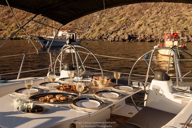 Santorini Private Daytime Sailing Cruise with Meal, Drinks &Transfer included - Thirasia Swim Bay: The Part You’ll Actually Remember
