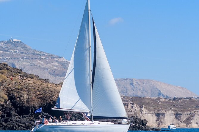 Santorini Private Daytime Sailing Cruise with Meal, Drinks &Transfer included - The Return Route: From Thirasia’s Crocodile Shape to Aspronisi