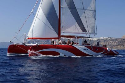 Santorini Sailing Dream Catcher with BBQ Lunch and Drinks - Hotel pickup and marina departure: how your day starts
