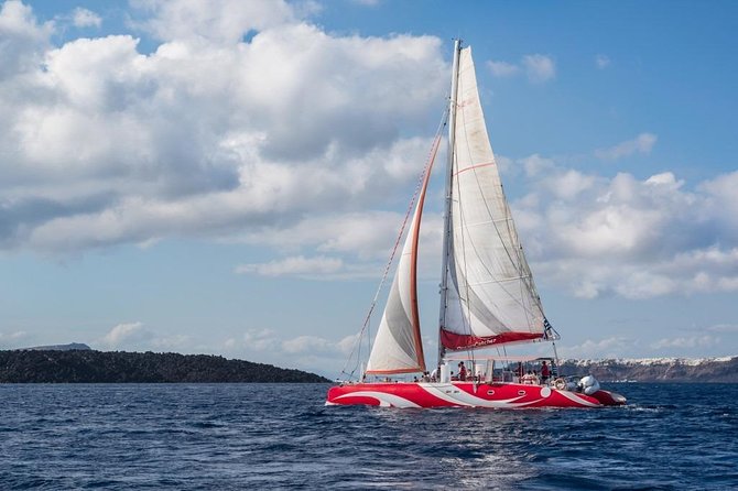 Santorini Sailing Dream Catcher with BBQ Lunch and Drinks - Red Beach and White Beach: what you’ll see when weather decides