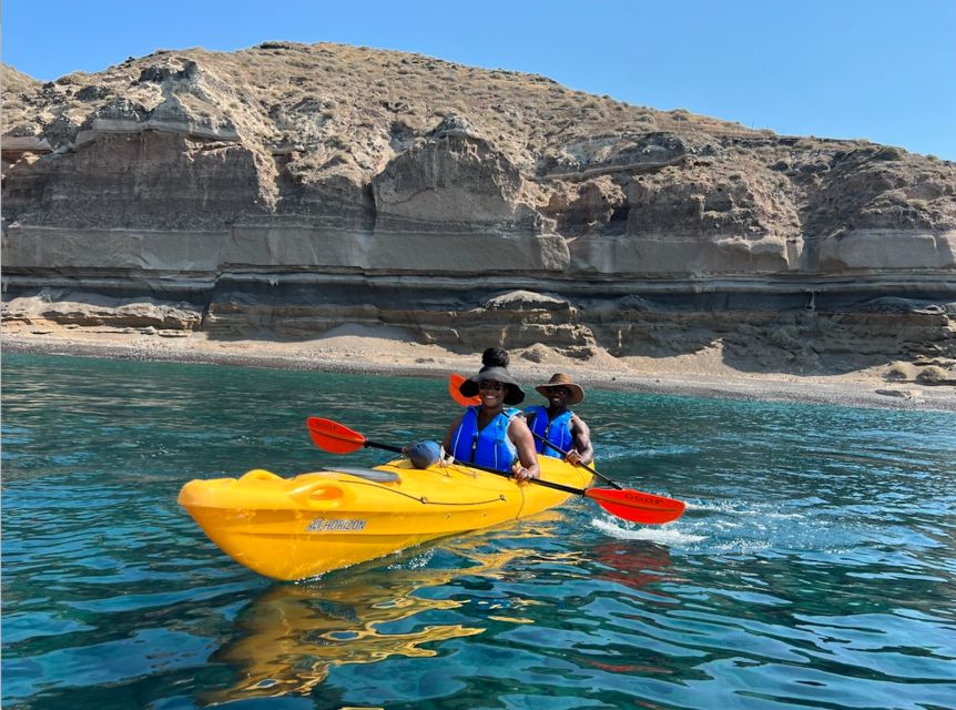 Santorini: Sea Caves Kayak Trip with Snorkeling and Picnic - Black Mountain Sea Caves and the Snorkeling Stop