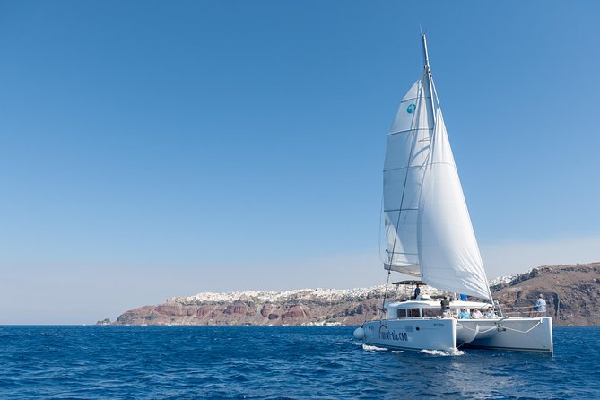 Santorini Small-Group Catamaran Sailing Trip(BBQ,drinks, transfer) - Palea Kameni and the Volcano Side of the Caldera