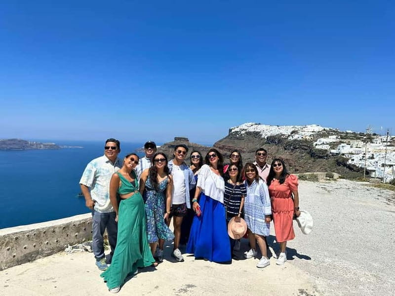 Santorini: Small Group Sightseeing Tour with a Local Guide - Perivolos Black Beach stop (about 1 hour): swim, lunch, and sun logic