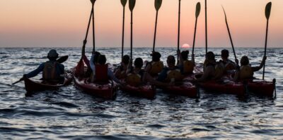 Santorini: Sunset Sea Kayak with Light Dinner - From Hotel Pickup to Mesa Pigadia: The 4.5-Hour Flow