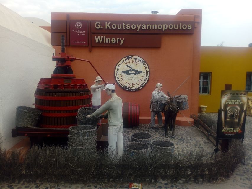 Santorini: Wine Tasting Tour & Sunset Viewing - Cellar tours and ancient techniques that explain the flavor