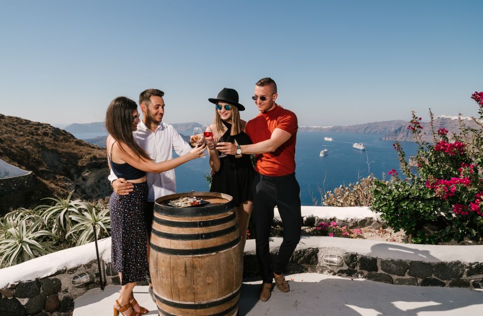 Santorini: Wine Tasting Tour to 3 Wineries with Transfer - Venetsanos Winery: Caldera View Time, Plus a Family-Run Story From 1947