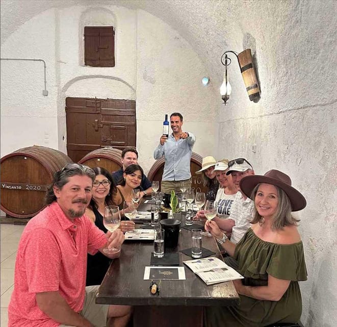Santorini: Wine Tasting Tour with Snacks - Gaia (Gavalas) or Anhydrous: Volcanic Soil and Basket Vines