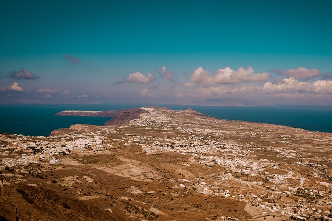Santorini_Panoramic Tour - Kamari Black Beach: volcanic coast views, plus an easy lunch decision