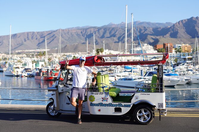 Secret Volcano Tour by Tuk Tuk in Costa Adeje - Puerto Colón Marina stop: photos first, then the big-picture story