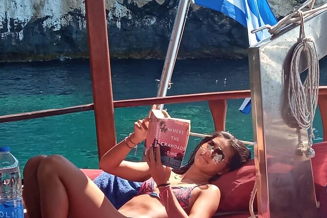 SEMIPRIVATE GALATEA tour Antiparos-Blulagoon-Despotiko-FREE DRINK - Boat Comfort on Galatea: Space, Shade Options, and Bathroom Notes