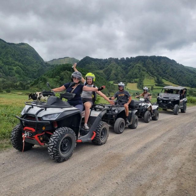 Sete Cidades: Half-Day ATV Quad Tour - The ride back via Ponte dos Rêgos, São Vicente Ferreira, and Fenais da Luz