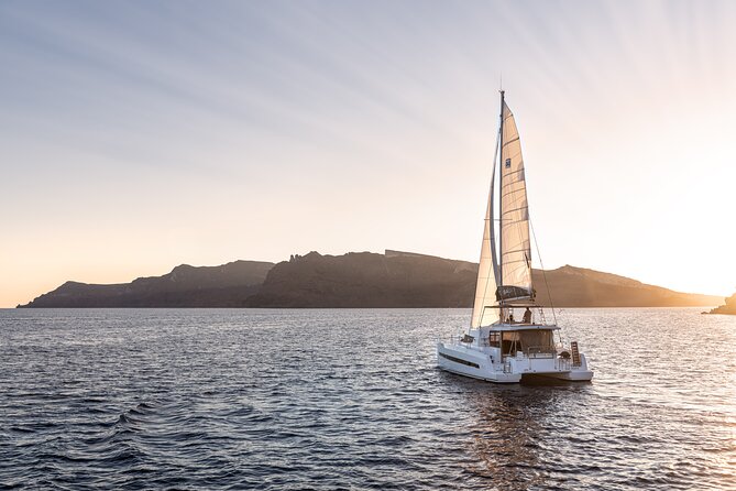 Shared Catamaran Half Day Cruise in Santorini - White Beach and Mesa Pigadia: Two Very Different Beach Breaks